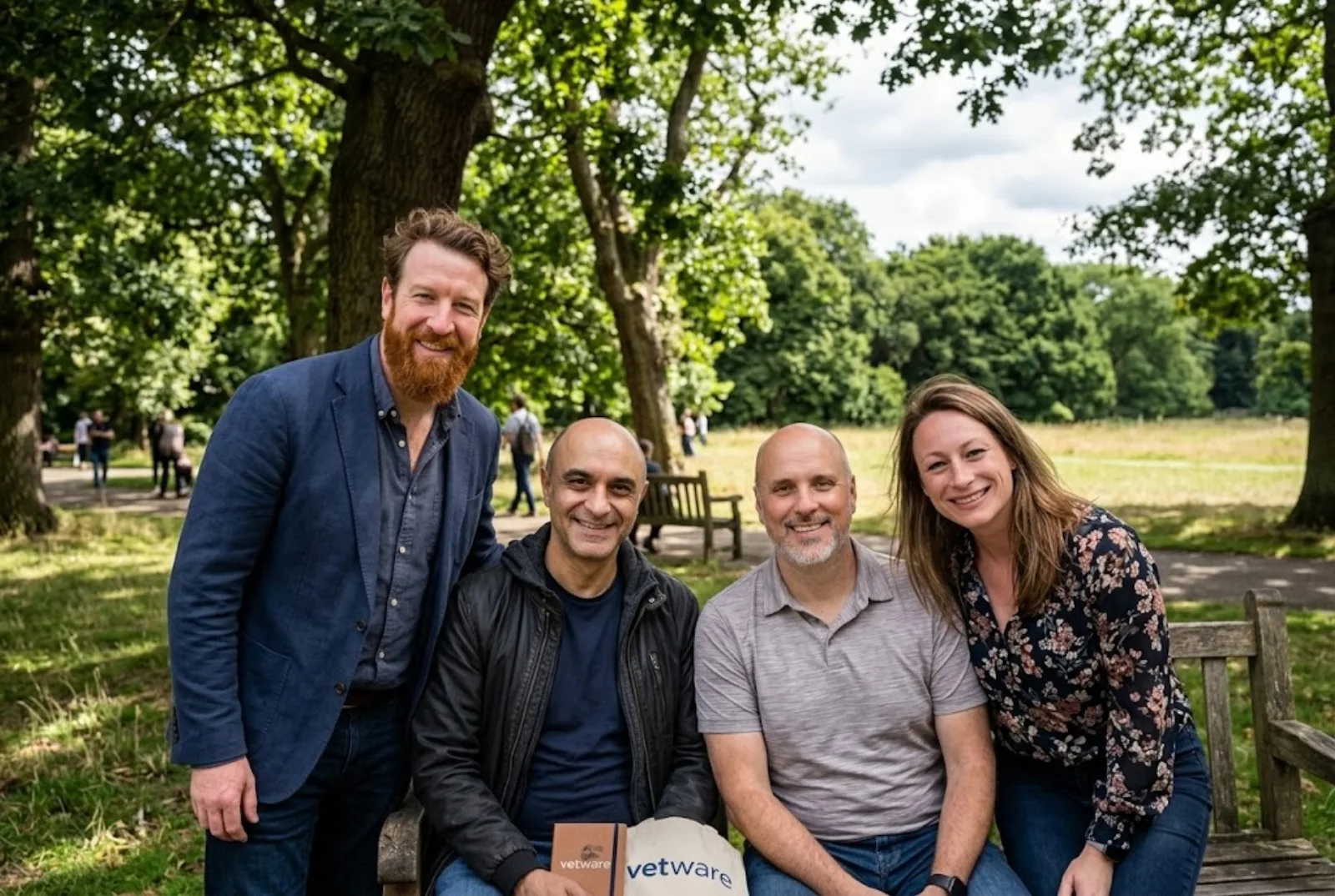 The Vetware team together outdoors